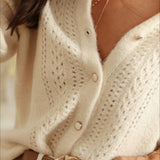 Vintage Hollow Out Knit Cardigan Sweater