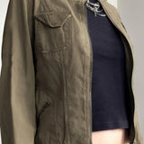 Vintage Drawstring Hem Street Jacket