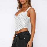 V-Neck Polka Dot Bustier Corset