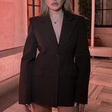 Elegant Chic Shrug Pocket Blazer
