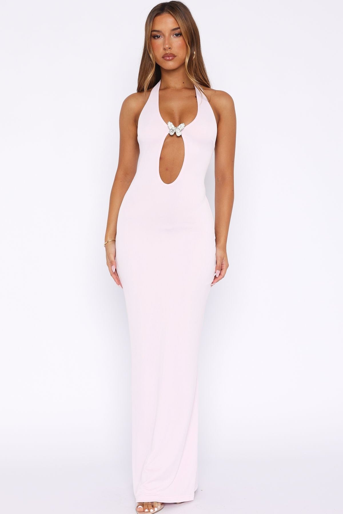 Never Be Friends Maxi Dress Baby Pink