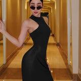 Cutout Sleeveless Slim Fit Maxi Dress
