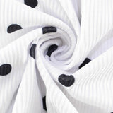 Elegant Polka Dot Round Neck Maxi Dress