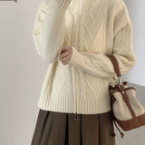 Turtleneck Cable Knit Sweater