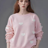 Heart Jacquard Knit Sweater