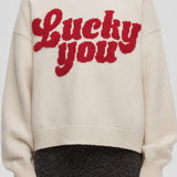 Letter Print Knit Sweater