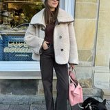 Fleece Lapel Short Jacket