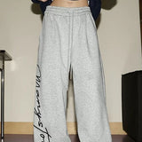 Hip Hop Letter Graphic Baggy Sweat Pants