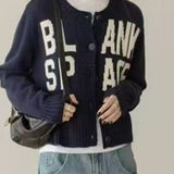 Loose Fit Letter Embroidery Sweater