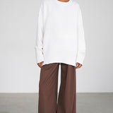 Casual Solid Color Pullover Sweater