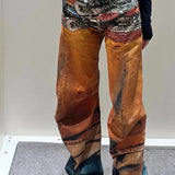 Street Style Abstract Gradient Jeans