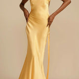 Satin One Shoulder Bodycon Formal Dress