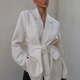 Lace-Up Casual Cardigan Blazer