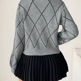 Crew Neck Pullover with Bow Detail