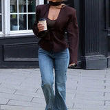 Slit V-Neck Slim Fit Blazer