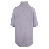 Fashion Women Casual Irregular Long Sweater Dress Knitted Sweater Top