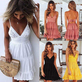 Clearance Women Girls Summer Bow Dresses