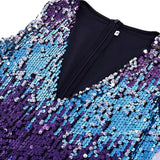 Fashion Women Summer Sleeveless V-Neck Bodycon Sequin Party Short Mini Dress Ladies High Waist New Sexy Party Dress