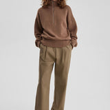 Cozy Half Zip Knit Sweater