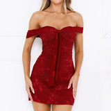 Jacquard Mesh Strapless Party Dress