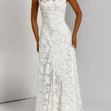 Sexy Backless Chiffon Maxi Dress