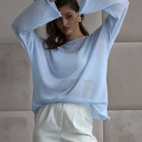 Lightweight Hollow Knit Sweater