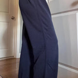 Chic Contrast Letter Print Elastic Loose Straight Pants