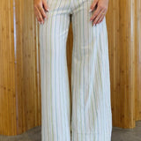 Striped Halter Cami Wide Leg Pants Two Piece Set