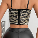 Leopard Sequin Bodycon Tank Top