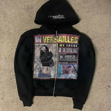 Graphic Zip-Up Street Hoodie