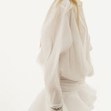 Felicia Chiffon Mini Shirt Dress
