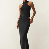 Cutout Sleeveless Slim Fit Maxi Dress