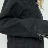 Double Zipper Denim Cargo Jacket