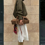 Buckle Belted Bomber Jacket