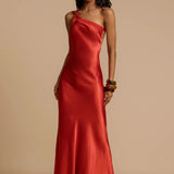 Satin One Shoulder Bodycon Formal Dress