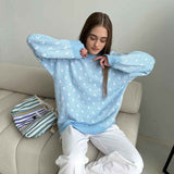 Sailboat Pattern Crew Neck Knit Sweater