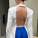 Backless Slim Party Blazer