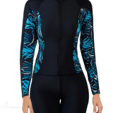 Floral Rashguard Surf Suit Two Piece Set