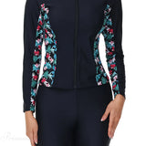 Floral Rashguard Surf Suit Two Piece Set