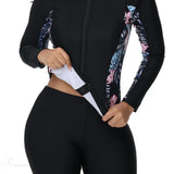 Floral Rashguard Surf Suit Two Piece Set