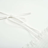 Front-breasted White Elastic Waist Sling Strap Dress