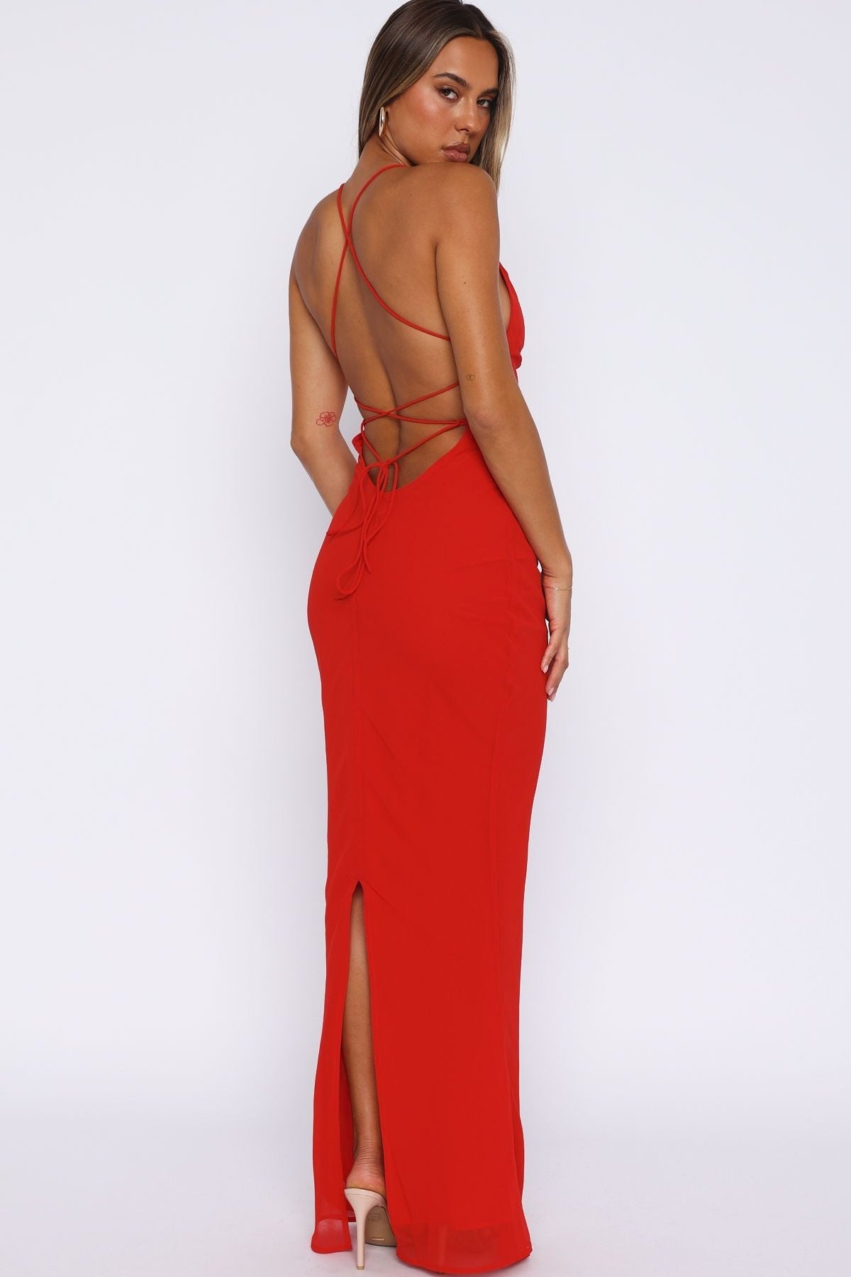 Put You First Maxi Dress Red