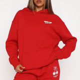 Love Of My Life Oversized Hoodie Red