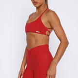 Radiate High Waisted Shorts Cherry Red