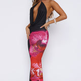 Dancing In Ibiza Maxi Dress Fuchsia Bloom