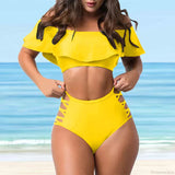 High Hips Pattern Tank Set Two Piece Set