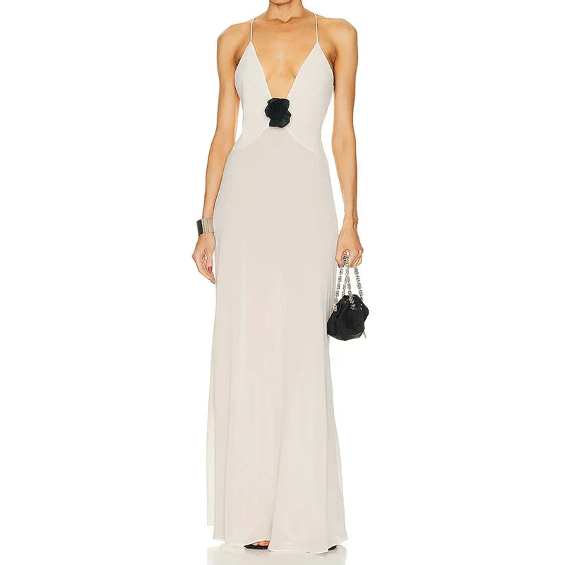 Sexy Backless Spaghetti Strap Long Chic Women Club Party Vestidos Maxi Dress