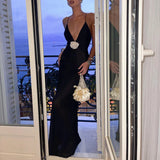 Sexy Backless Spaghetti Strap Long Chic Women Club Party Vestidos Maxi Dress