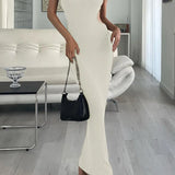 Skinny Bodycon Side Cut Out Spaghetti Strap Party Summer Maxi Dress