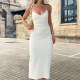 Long Woman Fall Solid Robe Summer Midi Dress